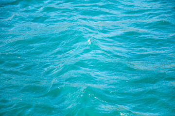Blue surface of water in the sea as an abstract background.
