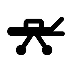 
An editable vector of patient stretcher 
