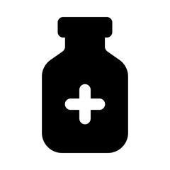 
Editable vector of antibiotic bottle, filled vector 
