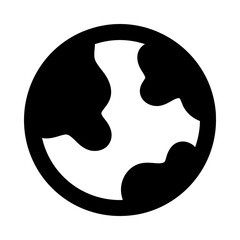 
Trendy vector style of earth, glyph icon design 
