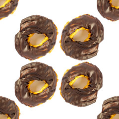 donut on white background pattern