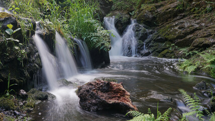 Falls under fish pond