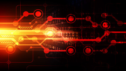 Abstract futuristic digital technology background. Illustration Vector