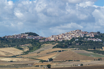 Fototapeta premium Villages sur des collines dans la région de Campanie en Italie