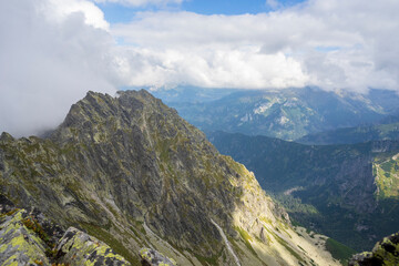 Orla Perc high mountain trail in the Tatras. Poland.