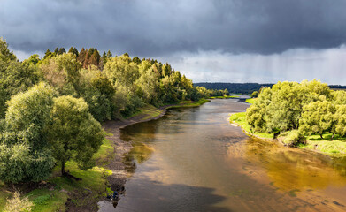 Before the rain. Moscow river in the vicinity of the village "Mars"