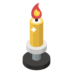 
Candle holder in isometric design 
