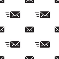Email sending message seamless black on white pattern background mail document message correspondence