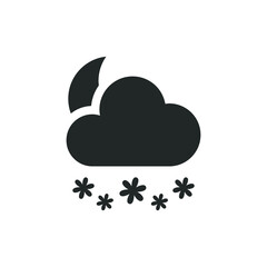Snowy night icon
