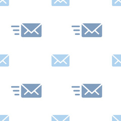 Email sending message seamless blue on white pattern background mail document message correspondence