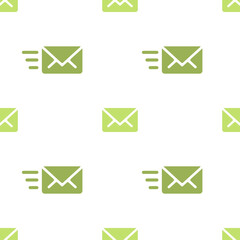 Email sending message seamless green on white pattern background mail document message correspondence