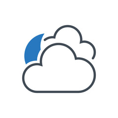 Cloudy night icon