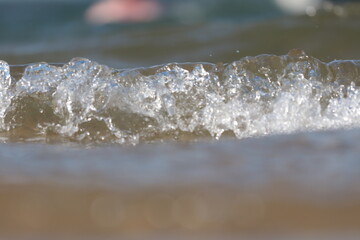 water flowing into the river