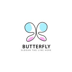 Beautiful Butterfly logo vector illustration