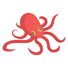 
Icon of octopus in isometric style, editable vector.
