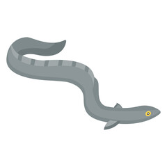 
Icon of eel fish in isometric style, editable vector.

