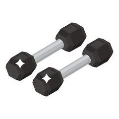 
Trendy style icon of dumbbells, use it commercially 
