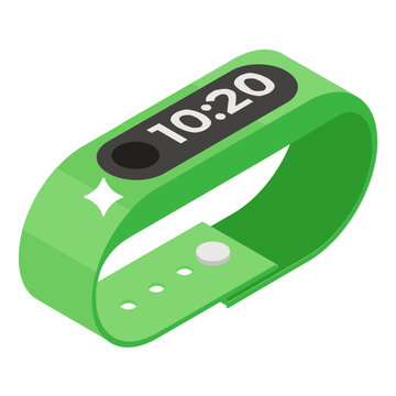 
A Smart Band Icon In Isometric Style, Fitness Watch Vector 
