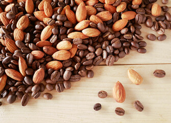 mixed almond and coffee background