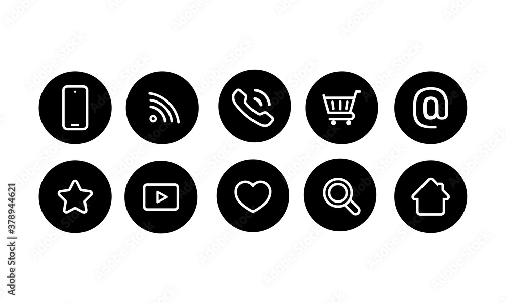 Poster communication line icon. web symbol. social network icon set. vector on isolated white background. e