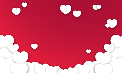 Valentine's day abstract background with hearts. Vector. EPS 10
