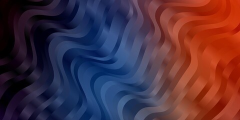 Obraz premium Light Blue, Red vector background with lines. Colorful abstract illustration with gradient curves. Smart design for your promotions.