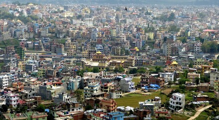 Kathmandu, the capital of Nepal.  Metropolis Kathmandu the centre of Nepal's history, art, culture, and economy. It has a multi-ethnic population within a Hindu and Buddhist. 