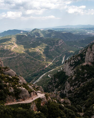 Fototapeta na wymiar Montaña y horizonte Montserrat, Cataluña España.