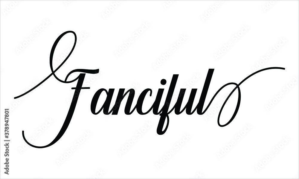 Poster fanciful script calligraphy black text cursive typography words and phrase isolated on the white bac