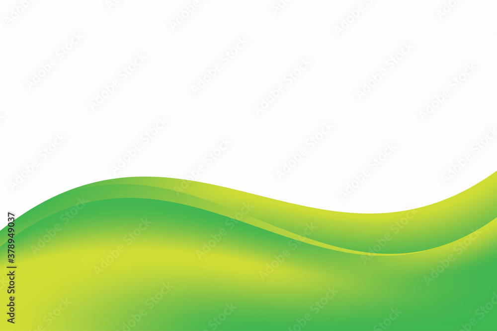 Poster abstract smooth natural green wavy background design template vector, blurry green mesh gradient bac