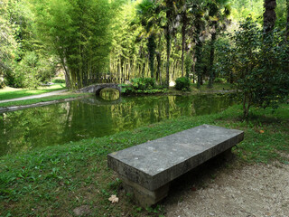 Views in the Nature Park of Bertiz in Navarre Spain      