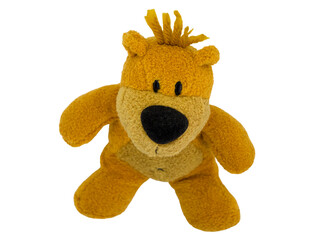 Stuffed toy, teddy bear isolated on a white background. Item for greeting card, scene creator and other design