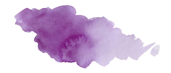 watercolor stain on white paper. Isolated element for design. hand-drawn texture