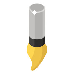 
Art brush with colors, paint brush icon.
