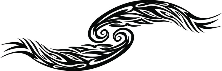 Fototapeta premium abstract black and white tattoo pattern