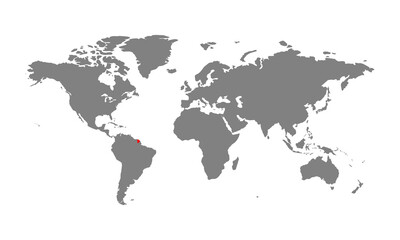 Fototapeta na wymiar French Guiana map. Isolated world map. Isolated on white background. Vector illustration.