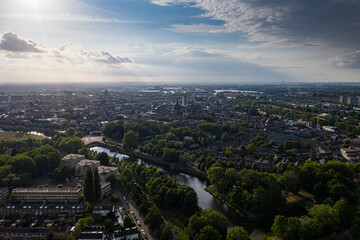Den Bosch, 8 jun 2020 - the old city center of Den Bosch, Brabant, Netherlands seen from above