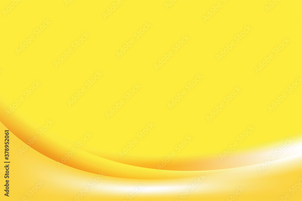 Poster abstract smooth stylish yellow curvy background design template vector, blurry yellow mesh gradient 