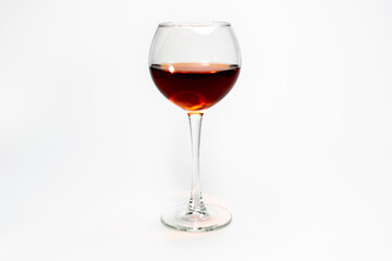 glass of wine isolated on white