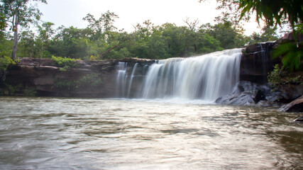 Fototapeta na wymiar beatiful waterfall and beautiful nature 