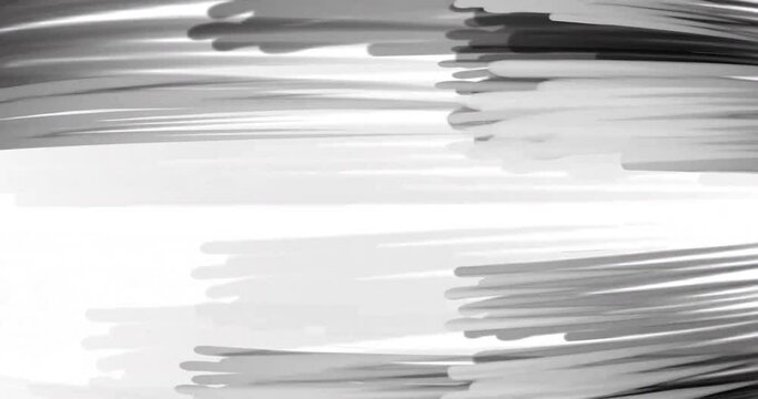 Animation of gray brush strokes on a white background. From right to left.