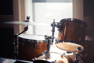Fototapeta na wymiar Close up Electric drum set. Selective focus