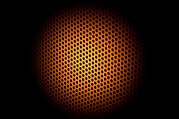 Blurry dotted background / mesh in yellow/orange color. Orange mesh in blur.