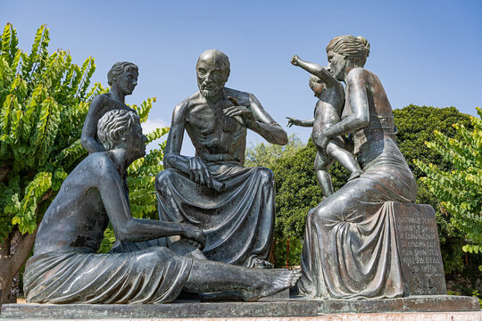 Denkmal f&uuml;r Hippokrates in Kos-Stadt, auf der Insel Kos, Griechenland