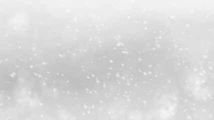 Christmas winter snowflake on white gray sky background.