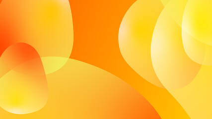 Abstract orange gradient geometric background. Fluid shapes and colorful graphic design.