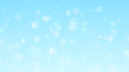 Christmas winter snowflake with blue sky background.