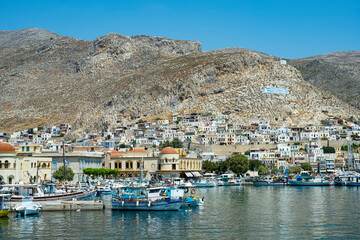 Fototapeta na wymiar Stadt Kalymnos auf der Insel Kalymnos, Ägäis, Griechenland
