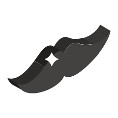 
Facial hairs icon, isometric vector design of mustache 
