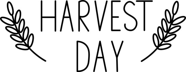 text poster of harvest day